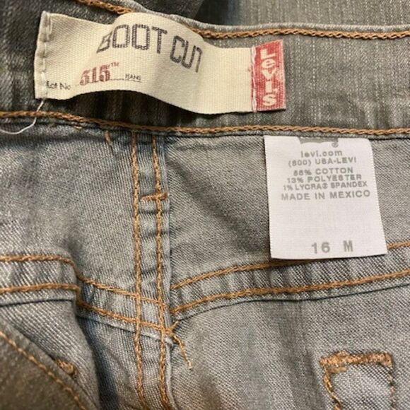 Levi's 515 Green 5 pocket bootcut jeans, size 16M - Picture 3 of 3